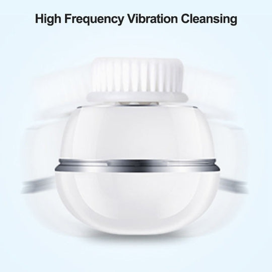 Electric Rechargeable Sonic Scrubber Silicone Facial Cleansing Brush For Face Cleaning Skin Pore Shrinking