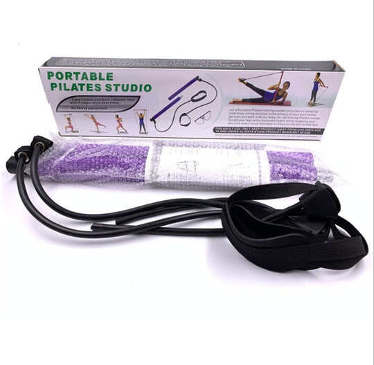 Indoor Exercise Portable Multi functional Yoga Stick Pilates Bar Kit with Resistance Band