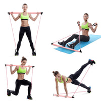 Indoor Exercise Portable Multi functional Yoga Stick Pilates Bar Kit with Resistance Band(Bulk 3 Sets)