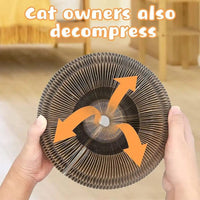 Perfect gift Magic Organ Cat Claw Board Foldable Cat Scratch Board Interactive Scratcher Cat Toy With Bell(10 Pack)