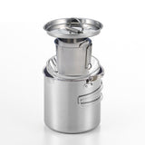 Perfect Camping 5 pcs set Stainless Steel Pot with Collapsible Handle and Lid