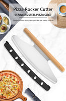 Professional Grade Design Pizza Tools Stainless Steel Rocker with Blade Protective Cover