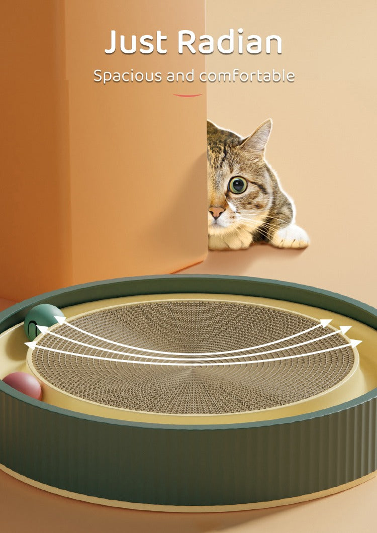 Cat Wheel funy Scratching board With Balls