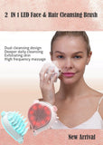 Luxury facial beauty cleanser soft silicone head double sided(Bulk 3 Sets)