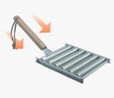 HOT dog grill Detachable long wooden handle Food grade stainless steel(10 Pack)
