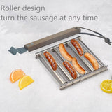 HOT dog grill Detachable long wooden handle Food grade stainless steel(Bulk 3 Sets)