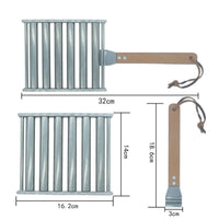 HOT dog grill Detachable long wooden handle Food grade stainless steel(10 Pack)