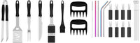 Heavy Duty Grill Cleaner Barbecue Grill Stainless Steel Grill Utensils 27 pcs set