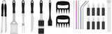 Heavy Duty Grill Cleaner Barbecue Grill Stainless Steel Grill Utensils 27 pcs set(Bulk 3 Sets)