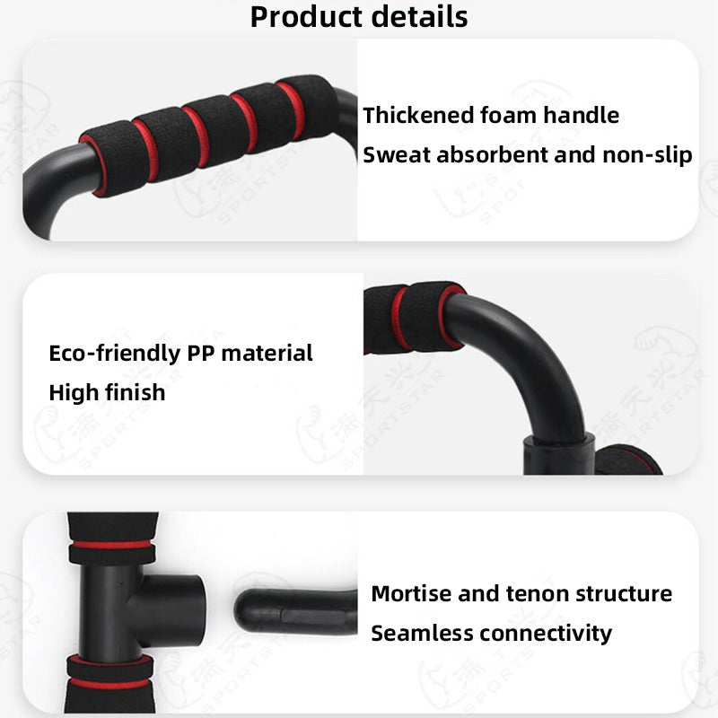 Premium Home Fitness Push-up Pole Workout Handle with Cushioned Foam Grip Equipment(10 Pack)