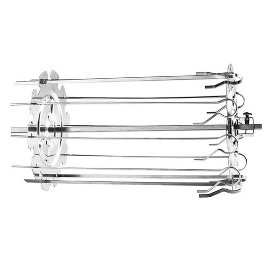 BBQ Steel Metal Roaster Rotisserie Skewers Needle Cage Oven Rotisserie Motor Kebab Maker Grill