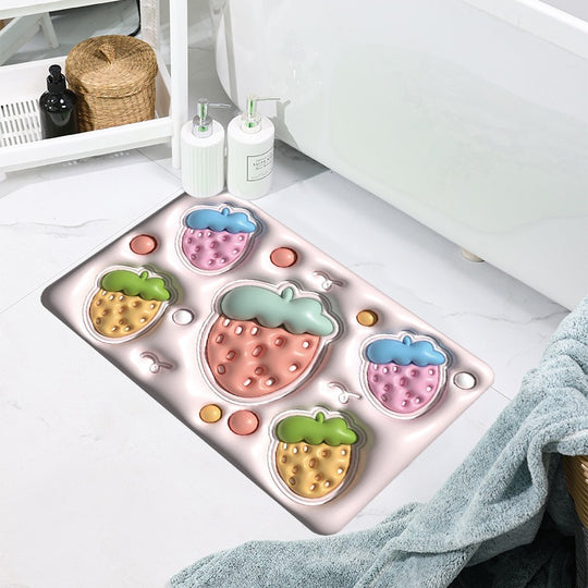 High Quality Diatom Mud 3D Pattern Non Slip Bath Rug with Design Washable Drying Cute Bathroom Mats