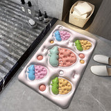 High Quality Diatom Mud 3D Pattern Non Slip Bath Rug with Design Washable Drying Cute Bathroom Mats