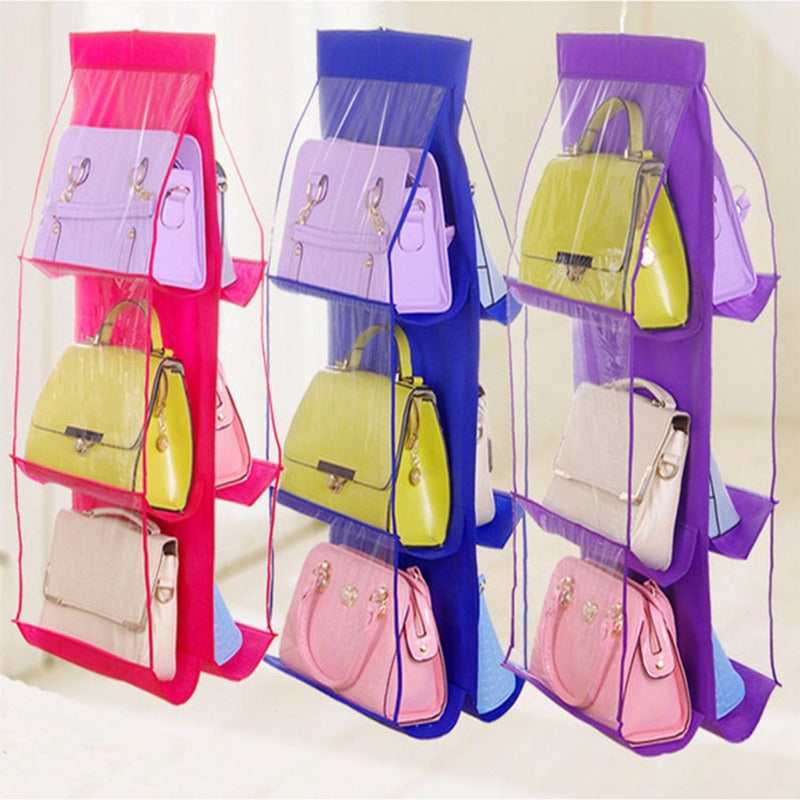 Hanging Purse Handbag Organizer Clear Hanging Shelf Bag Collection Storage