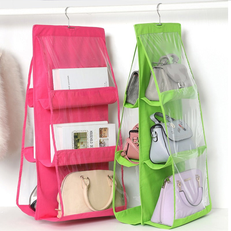 Hanging Purse Handbag Organizer Clear Hanging Shelf Bag Collection Storage(Bulk 3 Sets)