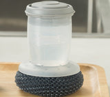 Hydraulic Washing Brush Pot Pan Dish with Washing Up Liquid Soap Dispenser(Bulk 3 Sets)