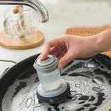 Hydraulic Washing Brush Pot Pan Dish with Washing Up Liquid Soap Dispenser(Bulk 3 Sets)