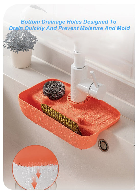 Splash Faucet Drain Gaurd Rack Super Absorbent Fast Drying Mat Sink Gadget Drip Catcher For Kitchen Rag Sponge Brush