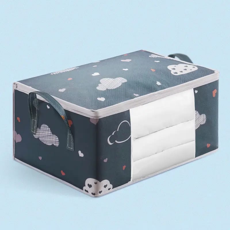 Non-Woven Fabric cloth quilt storage bag and Organizer with Reinforced Handle Thick Fabric for Comforters, Pillows, Blankets, Bedding Quilt, Blanket, Duvet, Mothproof and Space Saver