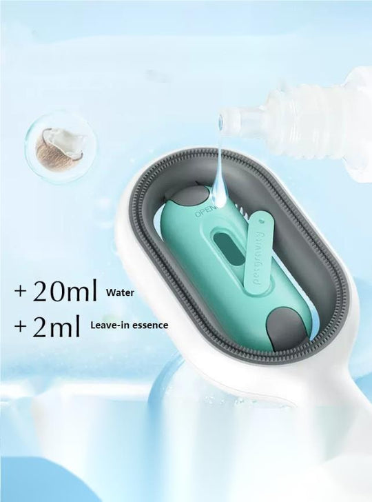 Two In one Hair Removal Cleaning Double Side Bath Rake Comb Pet Dog Cat Shedding Deshedding Brush Grooming Comb With Water Tank