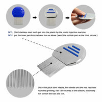 Lice Comb Stainless Steel Professional Lice Combs and Best Results for Infection and Re-infection in Kids & Adults, Head Lice Treatment to Effectively Get Rid of Hair Lice and Nits