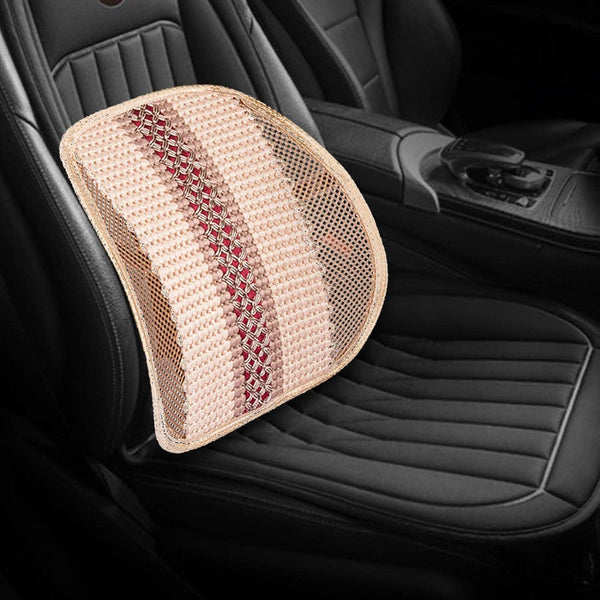 "Adjustable Back Support Cushion, Mesh Car Back Support for Car Home Office Chair Air Flow, Mesh Back Support Rest Support Cushion, Beige "