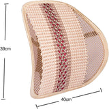 Adjustable Back Support Cushion, Mesh Car Back Support for Car Home Office Chair Air Flow, Mesh Back Support Rest Support Cushion, Beige
