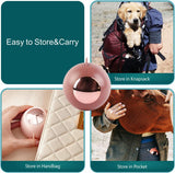 Portable Dustproof Pet Clothes Hair Remover Winter Reusable Washable Clean Tool Sticky Roller Ball, Pet Hair Remover, Removing Dog ,Cat Hair, Self-Cleaning Lint Portable Easy to Carry Travel Brush Dust Remover(Bulk 3 Sets)