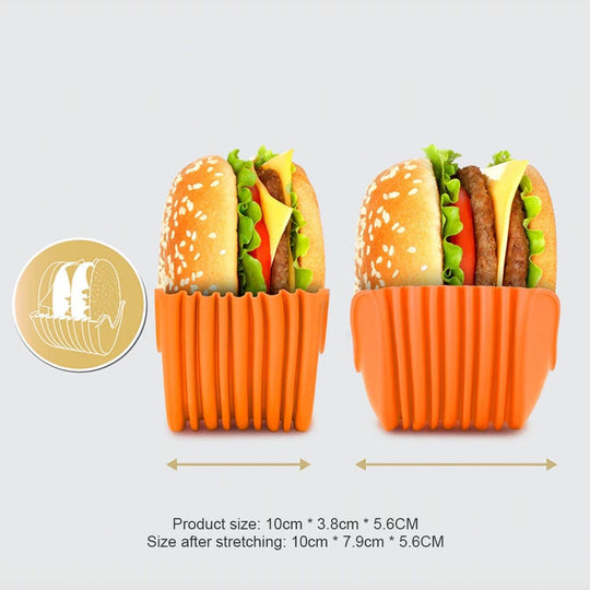 Perfect Gift Retractable Fixed Box Hamburger Holders for Burger Lovers Adults and Children