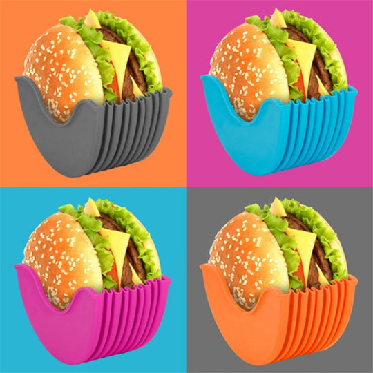 Perfect Gift Retractable Fixed Box Hamburger Holders for Burger Lovers Adults and Children(10 Pack)