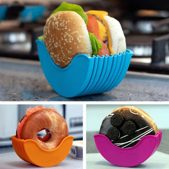 Perfect Gift Retractable Fixed Box Hamburger Holders for Burger Lovers Adults and Children