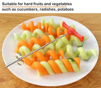 Vegetable Spiral Knife Carving Stainless Steel(10 Pack)