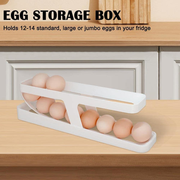 Premium Quality Egg Dispenser, 12-14 Holes Plastic Egg Tray Holder for Sale Egg Roll Space Saving and Organizer for Refrigerator Storage(10 Pack)