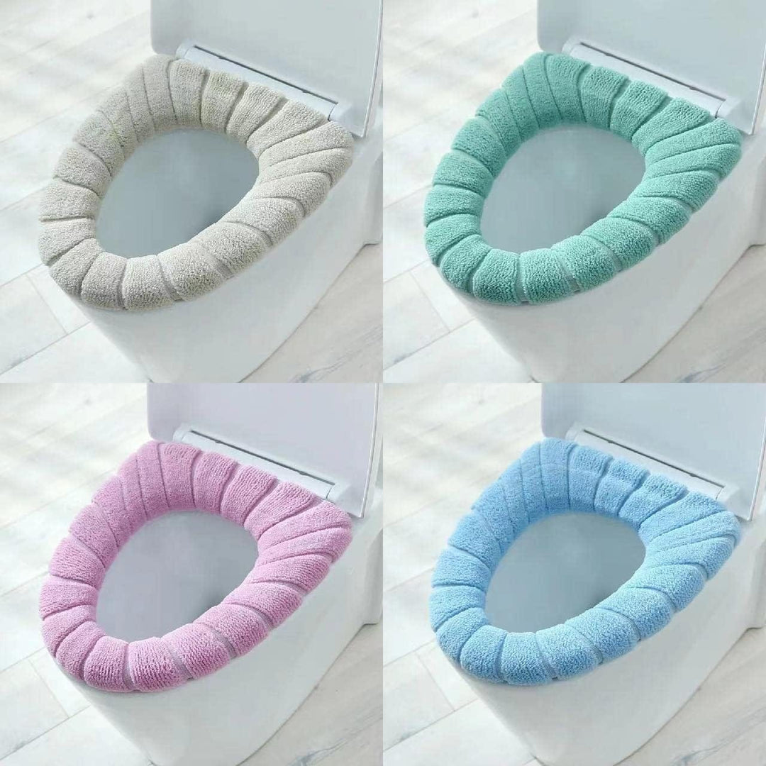 Thick Padded Soft Toilet Seat Cover Mat for all Standard Seats(Bulk 3 Sets)