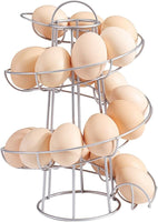 Egg Holder Countertop Freestanding Wired & Spiral Medium Egg Display Egg Holder for Fresh Eggs, Dispenser Stand, Storage Rack for Kitchen.