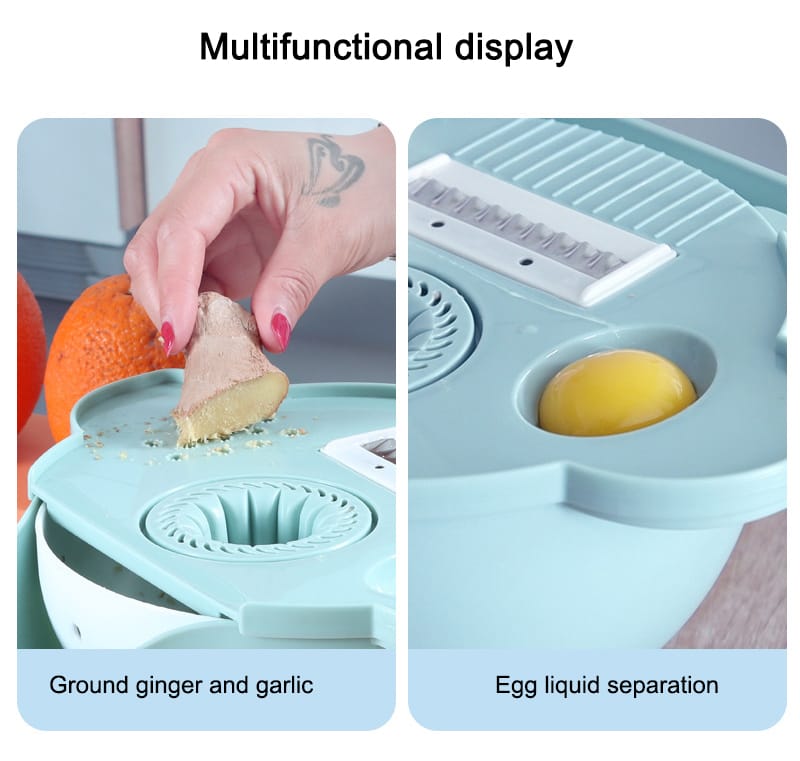 Multifunctional Chopper & 9 in 1 Slicer Vegetable Slicer Drain basket Vegetable Cutter and anual Vegetable Chopper.