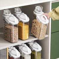 Airtight Food Storage Container, Grain Transparent Tank Cereal Dispenser For Rice Flour, Food & Liquid Storage(10 Pack)