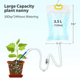 3.5L IV Plant Life Drip Watering Bag with Adjustable Automatic Plant Watering System Waterer Spikes Plant Life Support Watering Bag