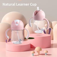 Baby Soft Spout Sippy Cups, Learner Cup with Removable Handles, Leak-Proof, Spill-Proof, A Straw Brush, Break-Proof Cups for Toddlers Infant (Bulk 3 Sets)
