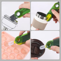 3 in 1 Multifunctional Cup Lid Gap Cleaning Brush Set, Mutipurpose Tiny Silicone Cup Holder Cleaner, Multifunctional Insulation Bottle Cleaning Tools, Home Kitchen Cleaning Tools.(10 Pack)