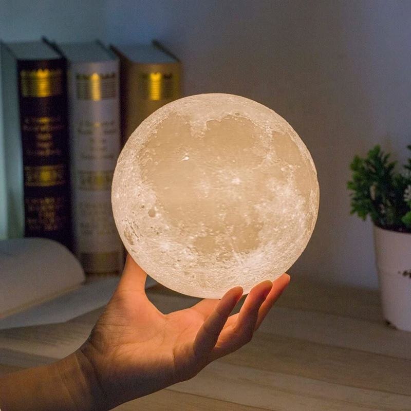 Multicolor Home Decoration customised table lamps touch mood lights moon lamp small 3d led night light(Bulk 3 Sets)