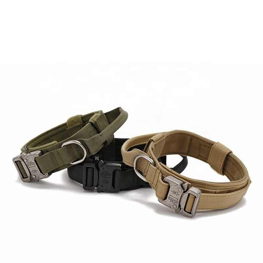 High Quality Heavy Duty Metal Buckle Pet Collar strong Dogs collar and leash set Tactical Dog Collar