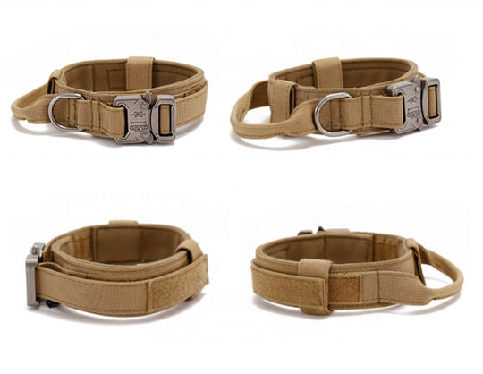 High Quality Heavy Duty Metal Buckle Pet Collar strong Dogs collar and leash set Tactical Dog Collar