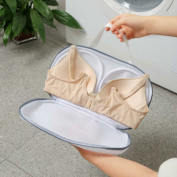 Wirefree Bra Laundry Bags for Washing Machine Underwear Mesh Wash Bags with Zipper Small Bra Protector in Washer(Bulk 3 Sets)