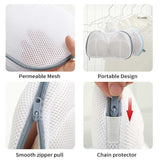 Wirefree Bra Laundry Bags for Washing Machine Underwear Mesh Wash Bags with Zipper Small Bra Protector in Washer(10 Pack)
