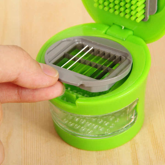 Garlic Grater Portable ABS Stainless Steel Press Chopper Slicer Hand Presser Grinder Crusher Kitchen Tool(Bulk 3 Sets)