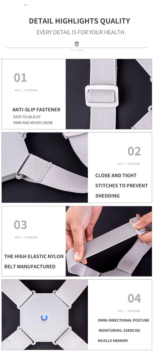 Smart Posture Corrector for Women Men Kids, Electronic Posture Reminder with Sensor Vibration, Adjustable Upper Back Brace Straightener for Hunching(10 Pack)
