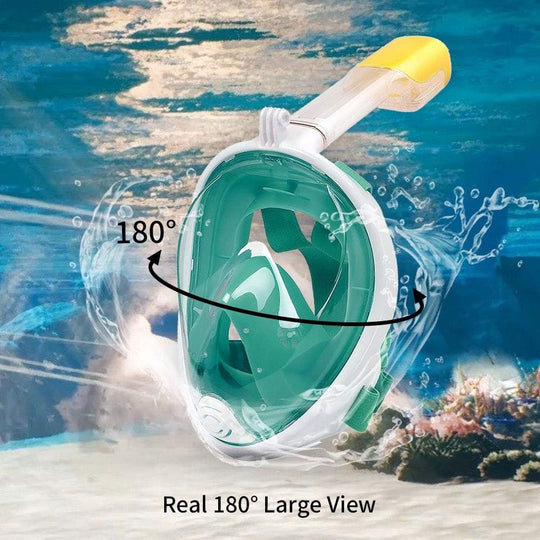 Portable 180 degree view go pro camera diving scuba full face snorkel mask(10 Pack)