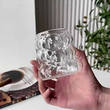 Transparent Coffee Glass Cup Heat resistant Glass Water Cup Ice cream Creative Coffee Cup Durable Drinkware(Bulk 3 Sets)