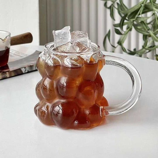 Transparent Coffee Glass Cup Heat resistant Glass Water Cup Ice cream Creative Coffee Cup Durable Drinkware